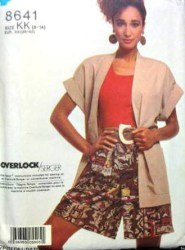 8641 SIMPLICITY 1988 ECONO  OPEN JACKET, SHORTS EZ PATTERN 8-14; 12-18 CHOICE UNCUT
